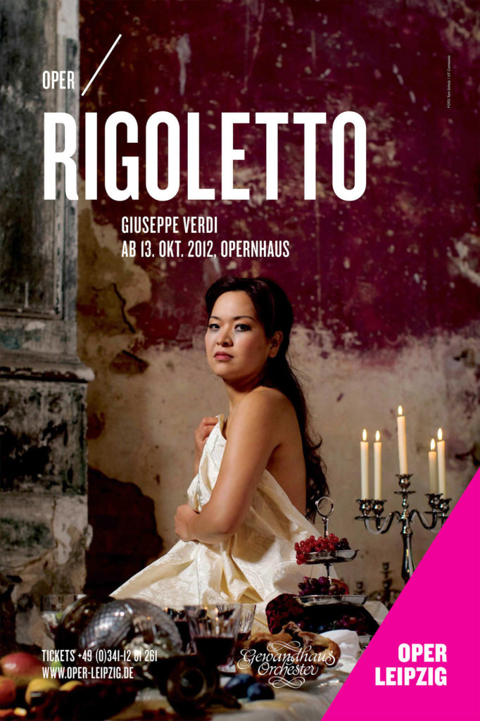 Oper Leipzig - Plakatmotiv für die Inszenierung "Rigoletto" / Foto Tom Schulze
