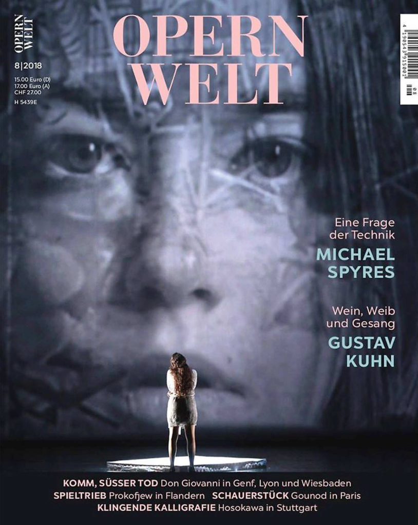 Titelbild auf dem Magazin "Opernwelt" aus der Inszenierung "Lulu", Oper Leipzig / Foto Tom Schulze